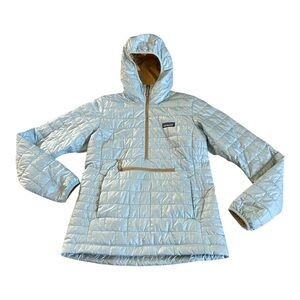 Patagonia Nano Puff Bivy Pullover Women's Small Light Blue Hooded STY84195